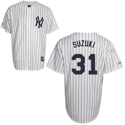 Ichiro Suzuki #31 Youth Baseball Jersey-New York Yankees Authentic Home White MLB Jersey